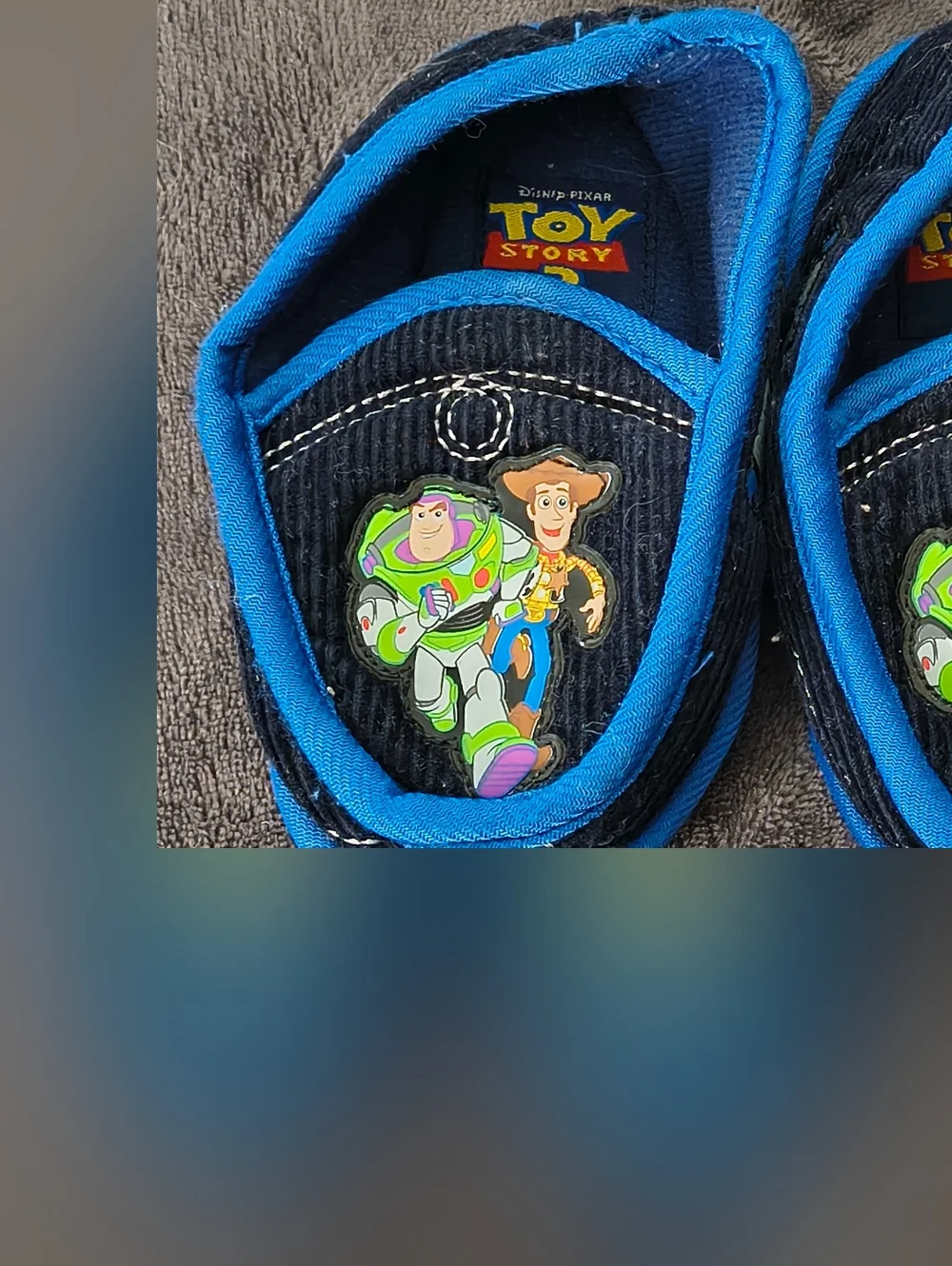 Toy Story 3 Kids' Slip-On Slippers with Buzz & Woody Size Small 5-6